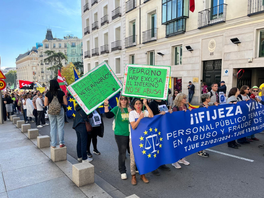 manifestación veterinarios interinos